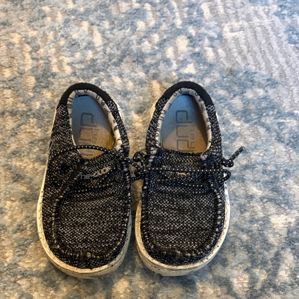 Hey Dude Kids Black and Gray Sneakers